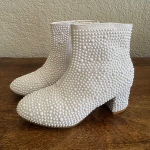 Girls Boots Cowgirl Cowboy Rhinestone Boots Ankle Low Heel Dress Booties